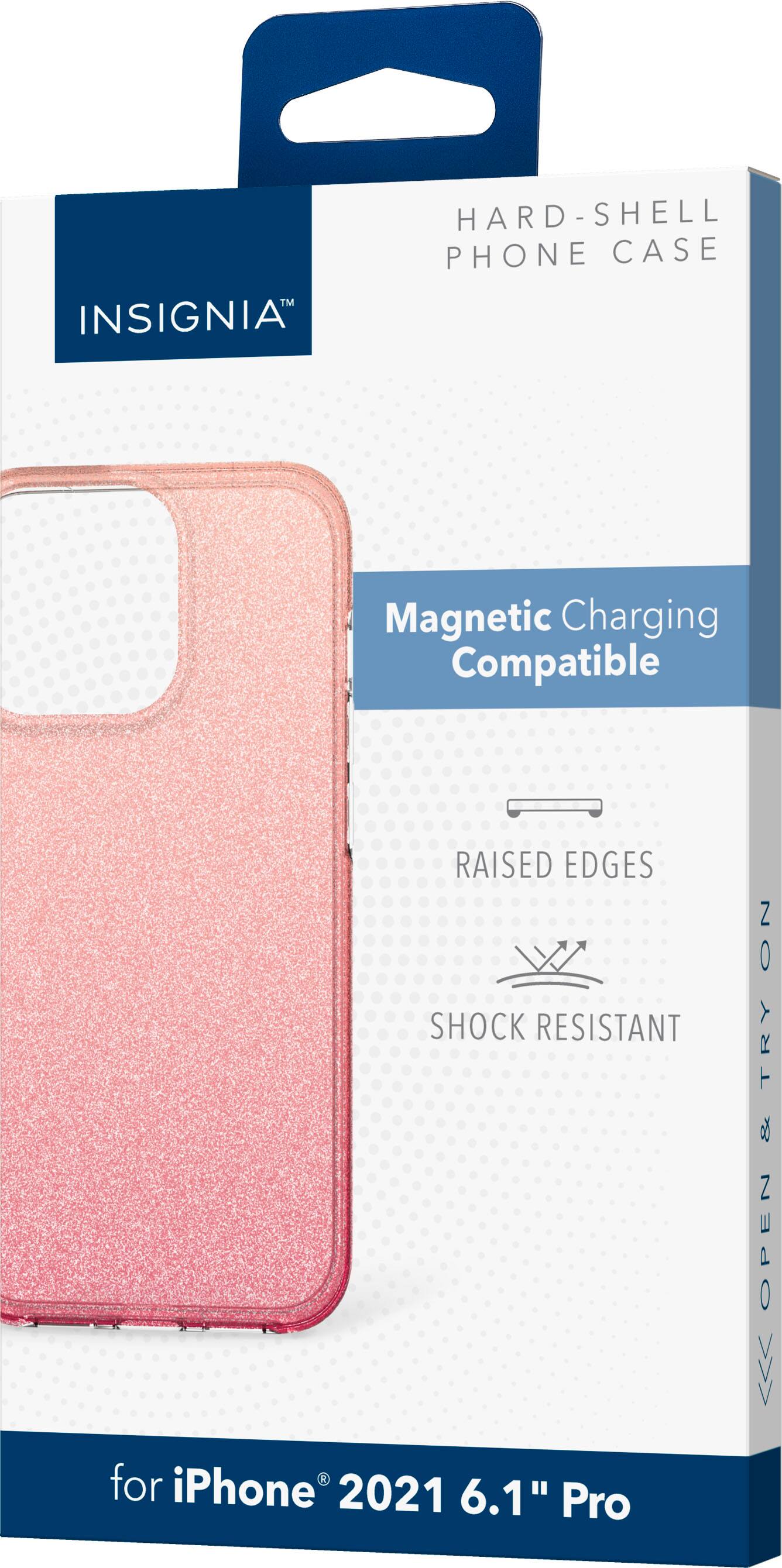 Alt View 15. Insignia™ - Hard Shell Case for iPhone 13 Pro - Gradient Rose Gold Glitter.