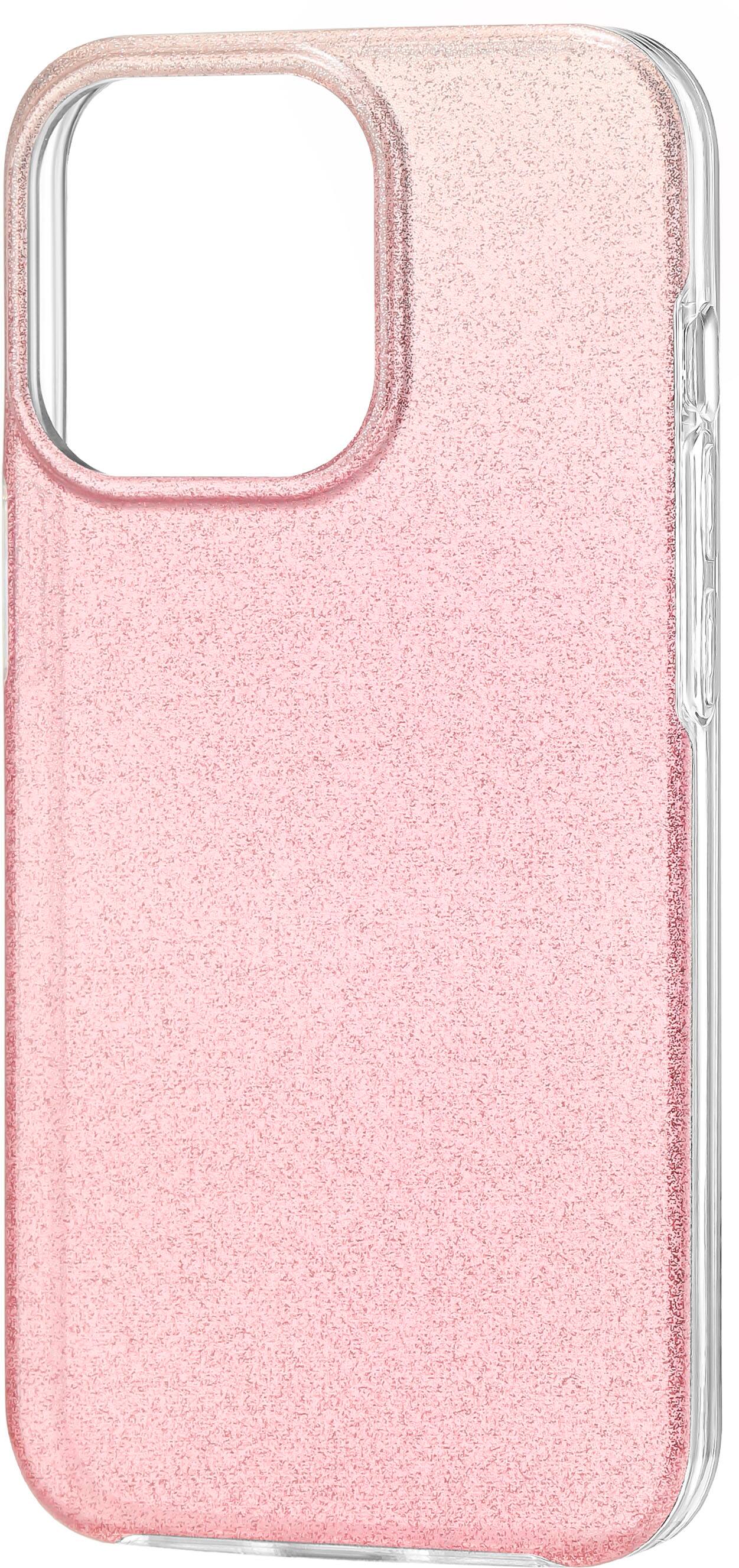 Alt View 13. Insignia™ - Hard Shell Case for iPhone 13 Pro - Gradient Rose Gold Glitter.