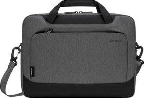 Targus - Cypress Slimcase for 14" Laptop with EcoSmart® - Gray/Black - Front_Zoom
