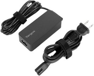 Targus - 45W USB-C Charger for Laptops, Tablets and Phones - Black - Front_Zoom