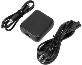 Targus - 65W USB-C/USB-A Laptop Charger - Black - Front_Zoom