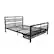 Angle. X Rocker - Basecamp Gaming Bed Frame with Storage, Full - Black.