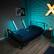 Alt View 15. X Rocker - Basecamp Gaming Bed Frame with Storage, Full - Black.