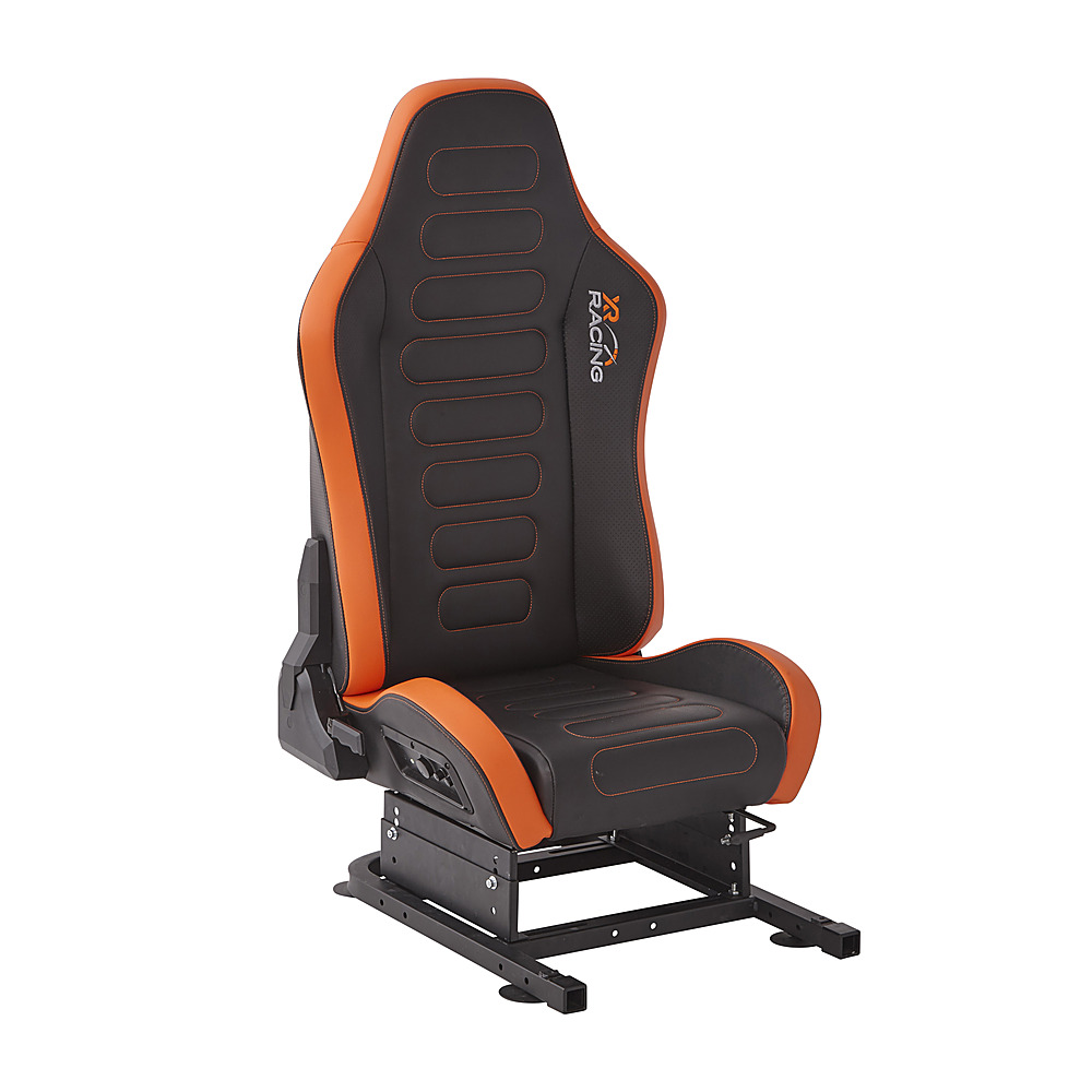 Angle View: X Rocker - XR Racing Drift 2.1 Racing Seat, 26.7" x 23" x 35.4" - Black & Orange