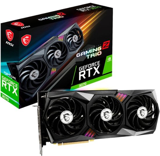 Front Zoom. MSI - NVIDIA Geforce RTX 3070 Gaming Z Trio LHR 8GB GDDR6 PCI Express 4.0 Graphics Card - Black.