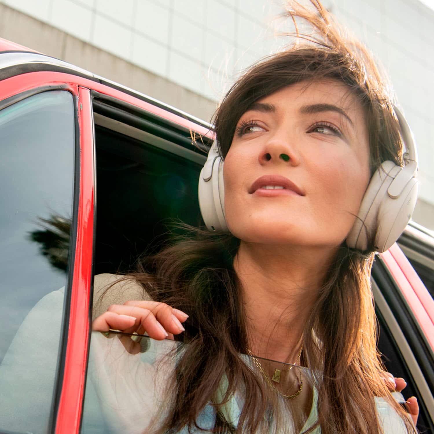 Alt View 15. Bose - QuietComfort 45 Wireless Noise Cancelling Over-the-Ear Headphones - White Smoke.