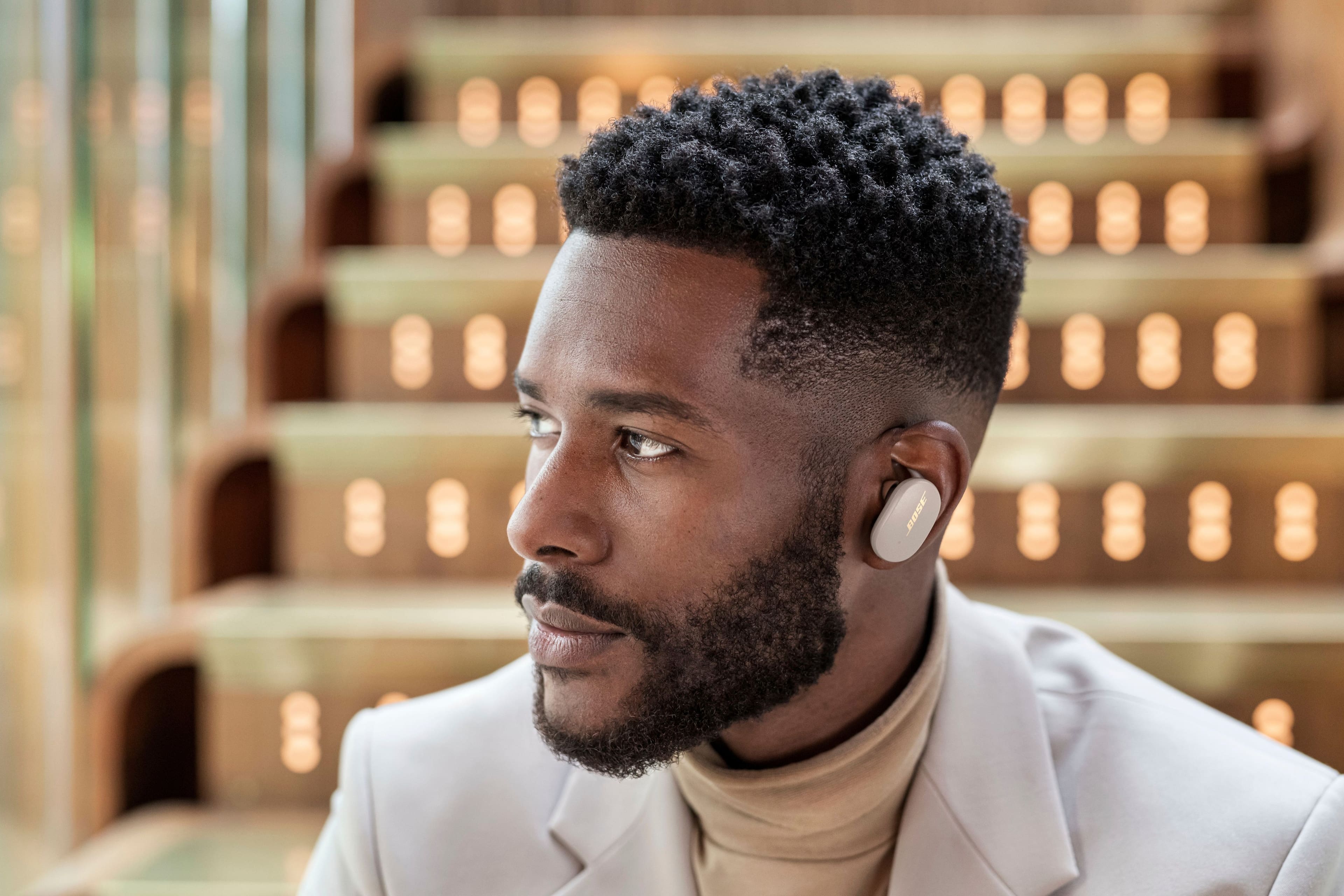 Alt View 11. Bose - QuietComfort Earbuds True Wireless Noise Cancelling In-Ear Headphones - Sandstone.