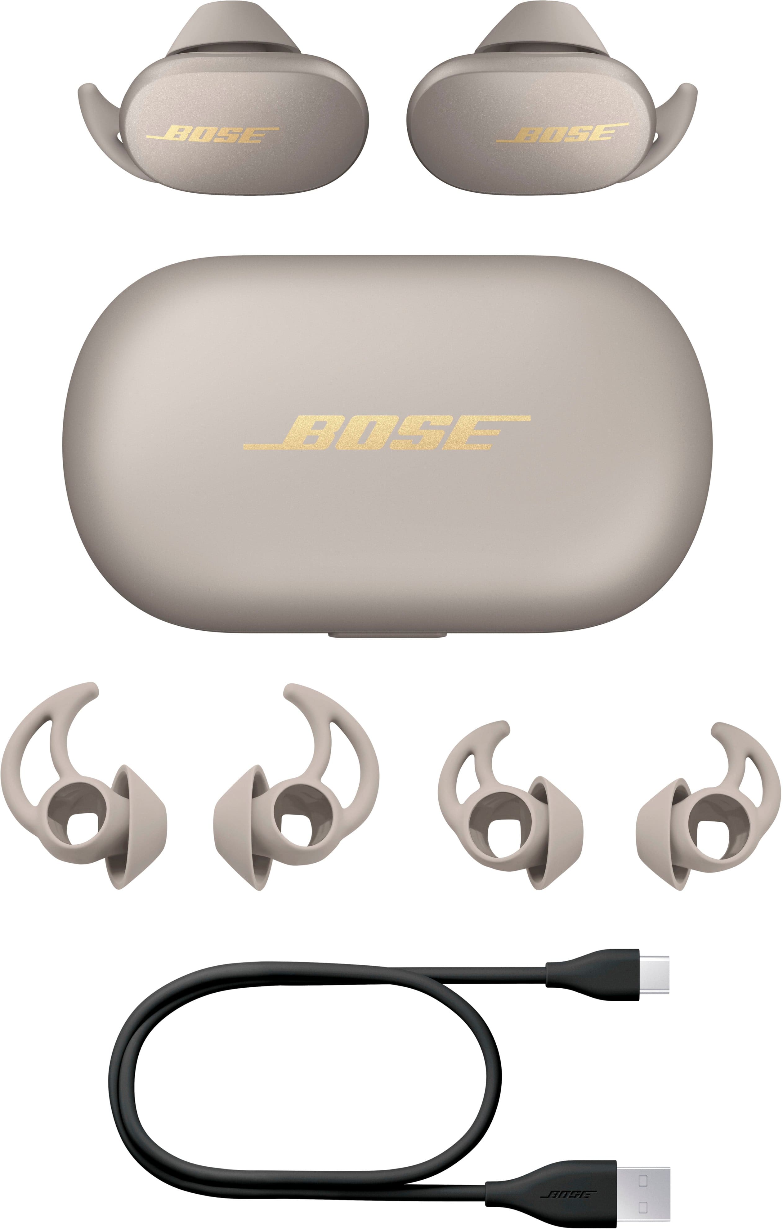 Alt View 14. Bose - QuietComfort Earbuds True Wireless Noise Cancelling In-Ear Headphones - Sandstone.