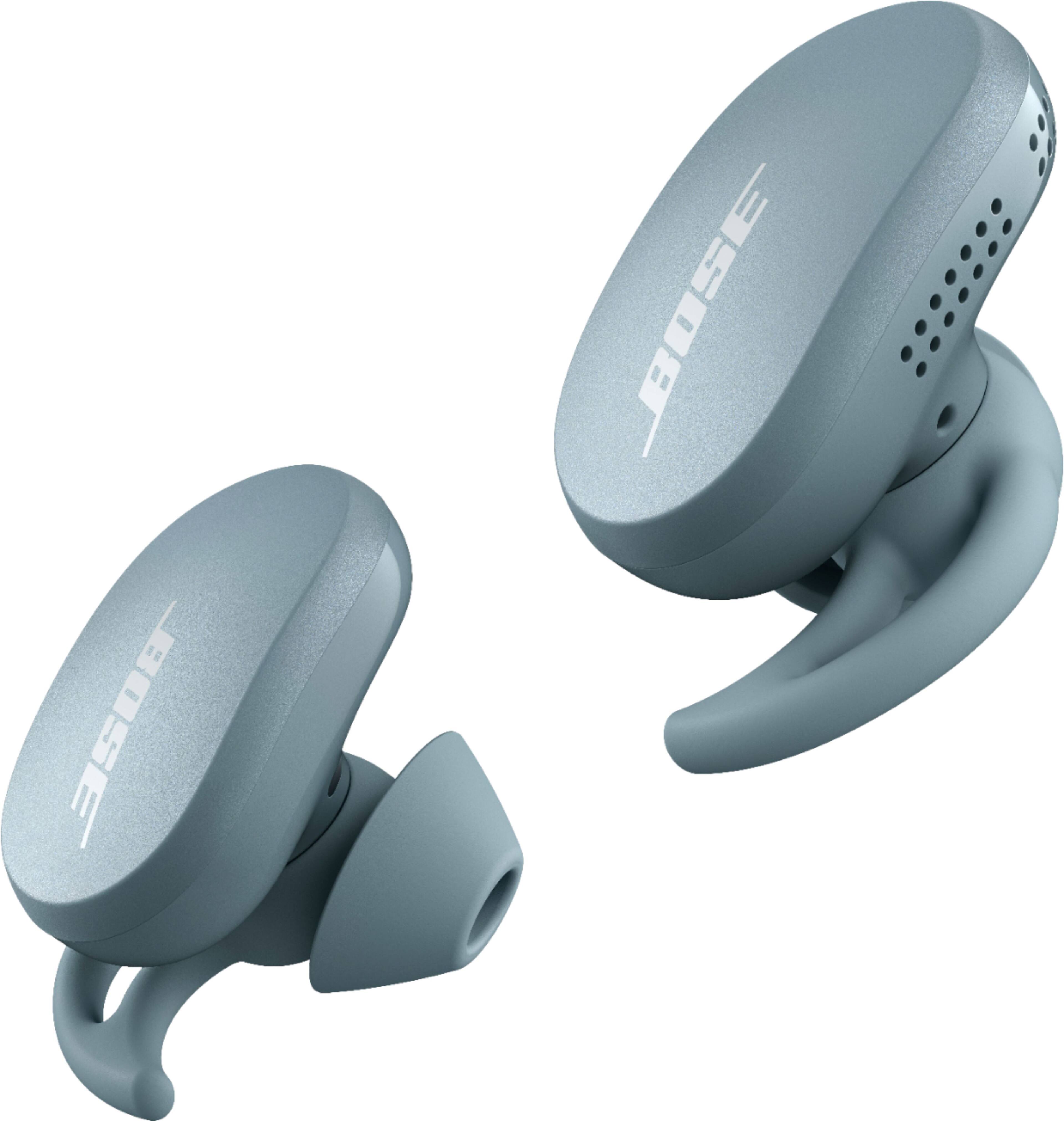 Angle. Bose - QuietComfort Earbuds True Wireless Noise Cancelling In-Ear Earbuds - Stone Blue.