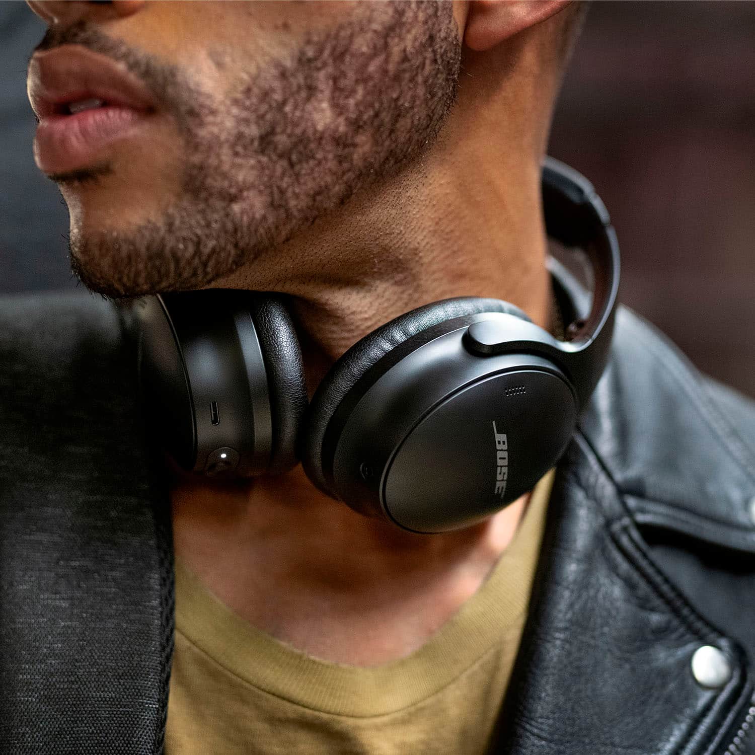 Alt View 15. Bose - QuietComfort 45 Wireless Noise Cancelling Over-the-Ear Headphones - Triple Black.