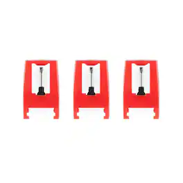 3 Pack Turntable Replacement Needles for Victrola Record Players - Red