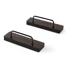 Angle. Victrola - Vinyl Record Shelves - Espresso.