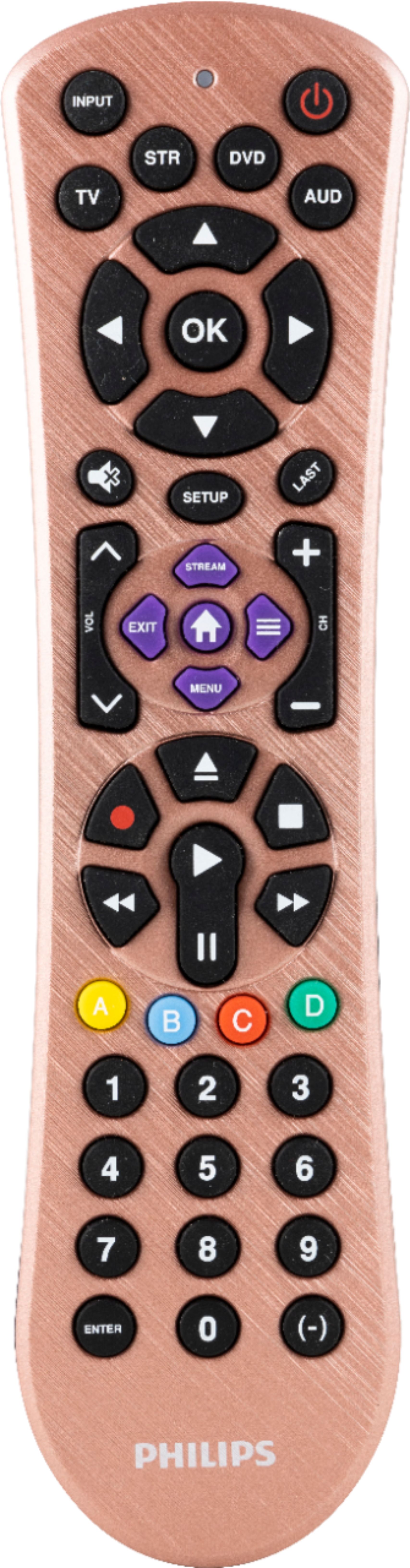 Angle View: Philips - 4-Device Universal Remote - Brushed Rose Gold
