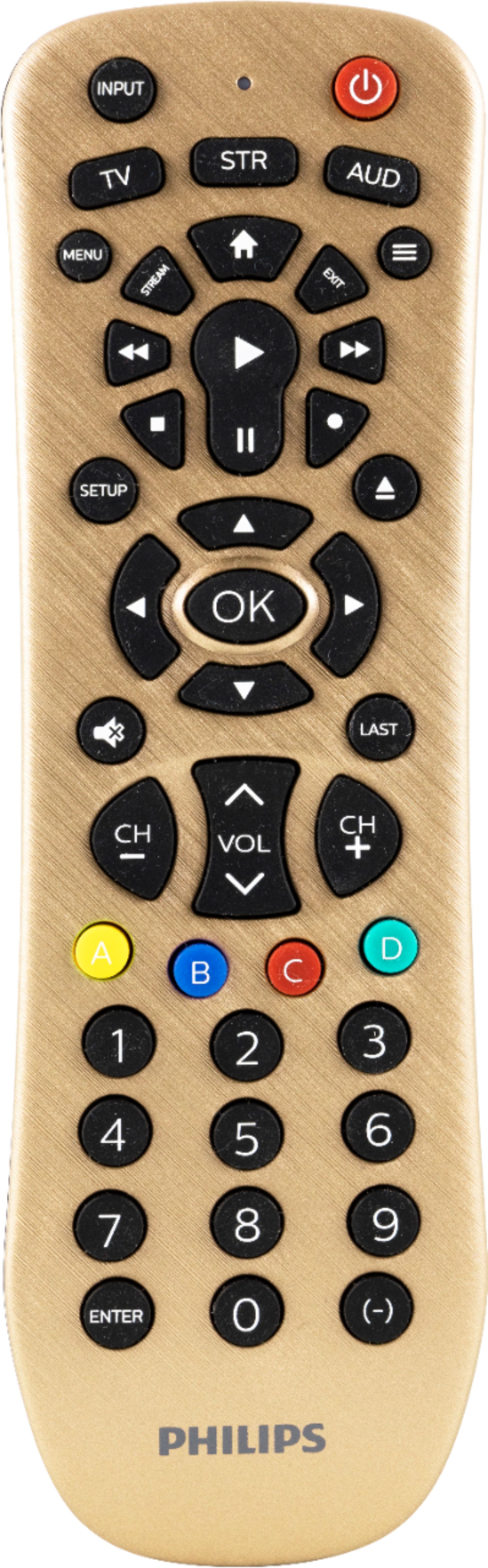 Angle View: Philips - 3-Device Universal Remote - Brushed Gold