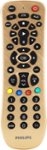 Angle. Philips - 3-Device Universal Remote - Brushed Gold.