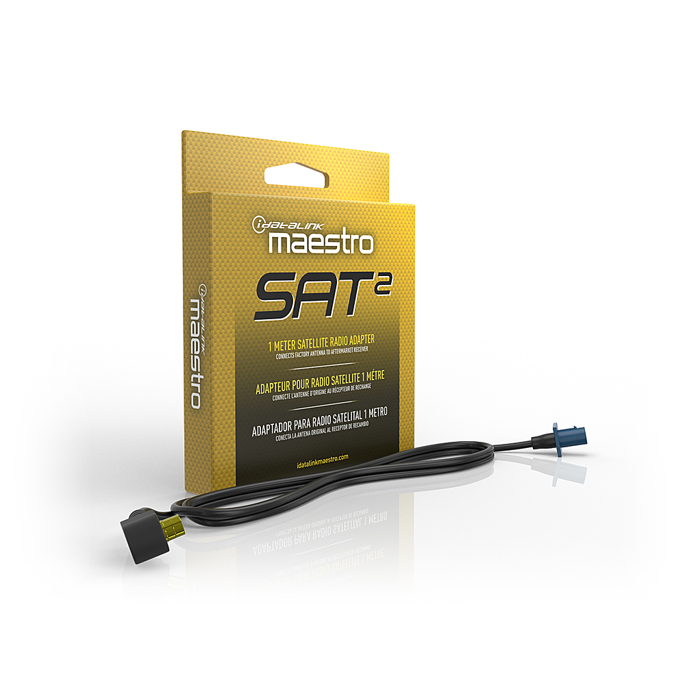 Sicilië voor het geval dat hoog Maestro SAT2 FAKRA to Aftermarket SMB Satellite Radio Antenna Adaptor Black  HRN-ANT-SAT2 - Best Buy