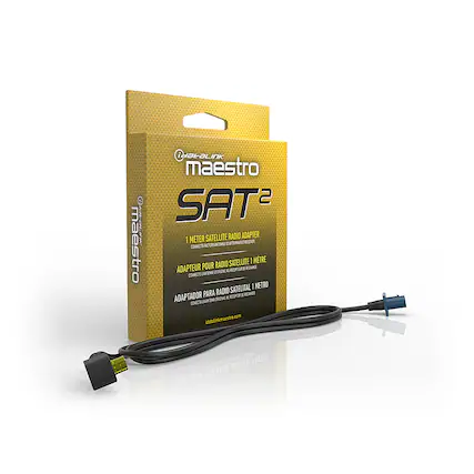 Front. Maestro - SAT2 FAKRA to Aftermarket SMB Satellite Radio Antenna Adaptor - Black.
