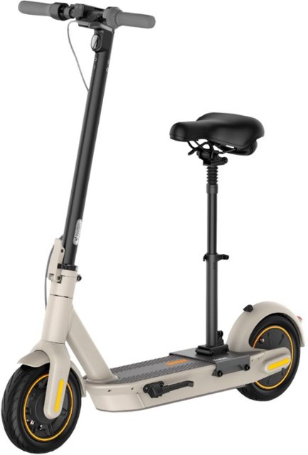 Segway - Ninebot MAX G30LP plus KickScooter Seat w/25 miles max Operating Range & 18.6 max Speed - Grey TODAY ONLY At Best Buy