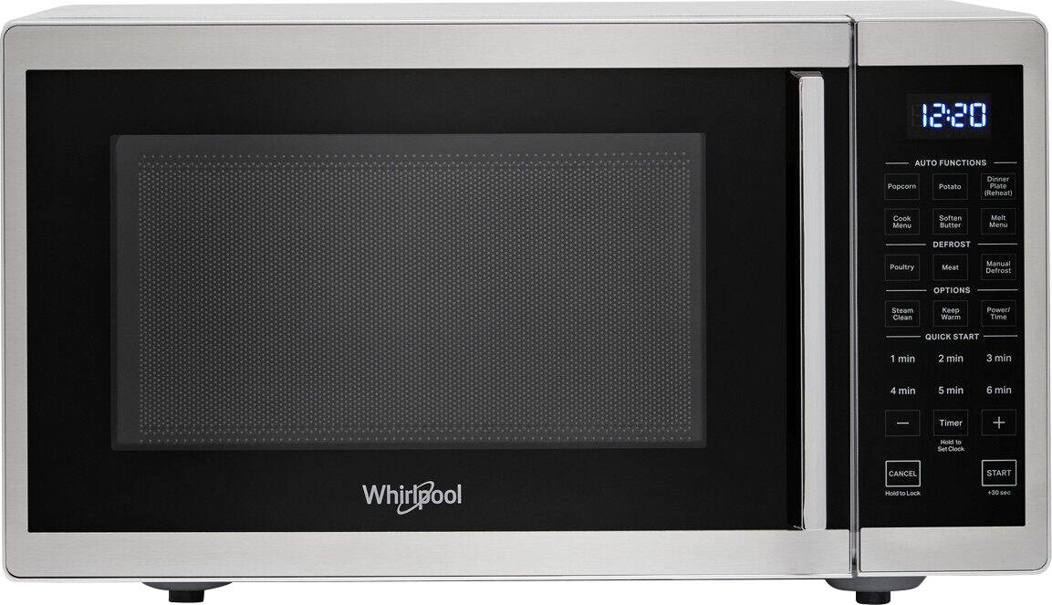 Zoom in on Front Zoom. Whirlpool - 0.9 Cu. Ft. Capacity Countertop Microwave with 900W Cooking Power - Silver.