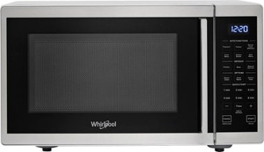 Whirlpool - 0.9 Cu. Ft. Capacity Countertop Microwave with 900W Cooking Power - Silver - Front_Zoom