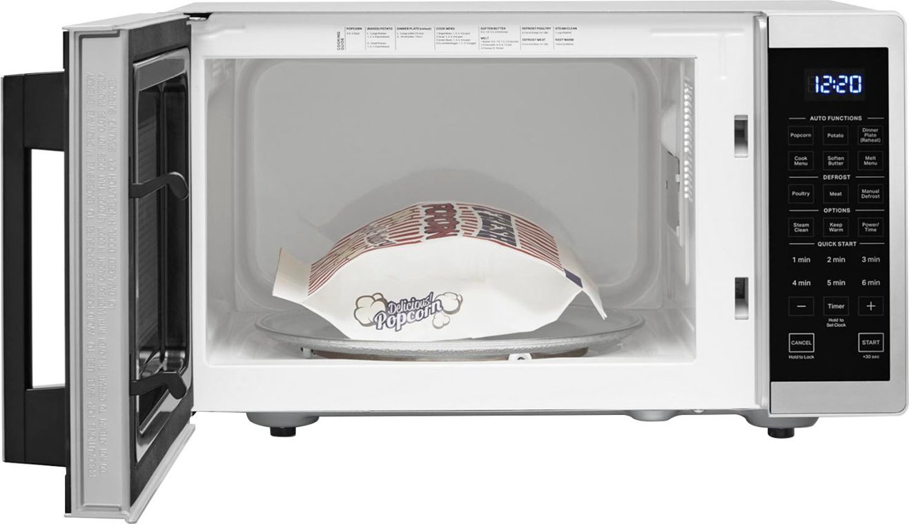 Zoom in on Left Zoom. Whirlpool - 0.9 Cu. Ft. Capacity Countertop Microwave with 900W Cooking Power - Silver.
