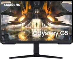 Samsung - Odyssey 27” IPS LED QHD FreeSync & G-Sync Compatible Gaming Monitor with HDR (Display Port, HDMI) - Black - Front_Zoom