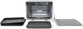 Left. Ninja - Foodi 10-in-1 Smart XL Air Fry Oven, Countertop Convection Oven with Dehydrate & Reheat Capability - Stainless Silver.