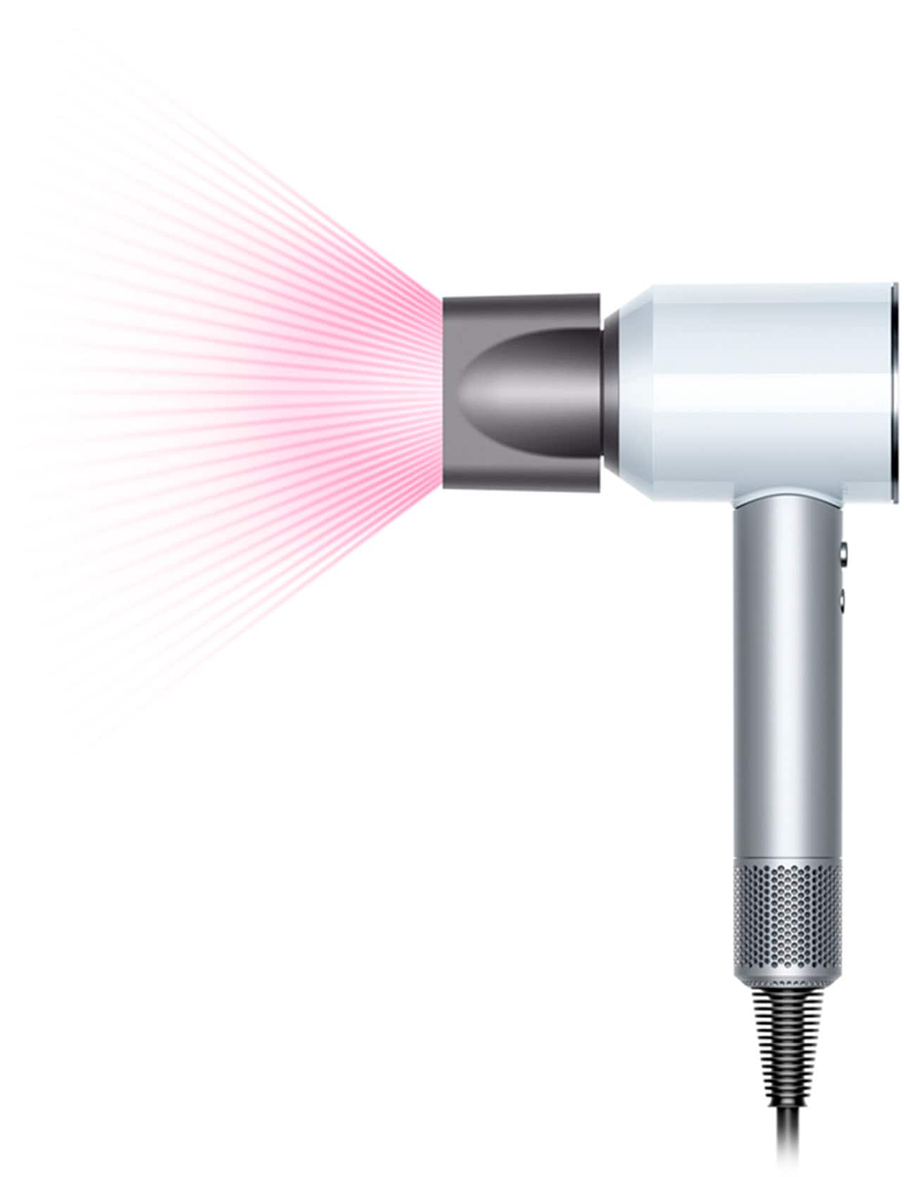 Alt View 14. Dyson - Supersonic Hair Dryer - White/Silver.