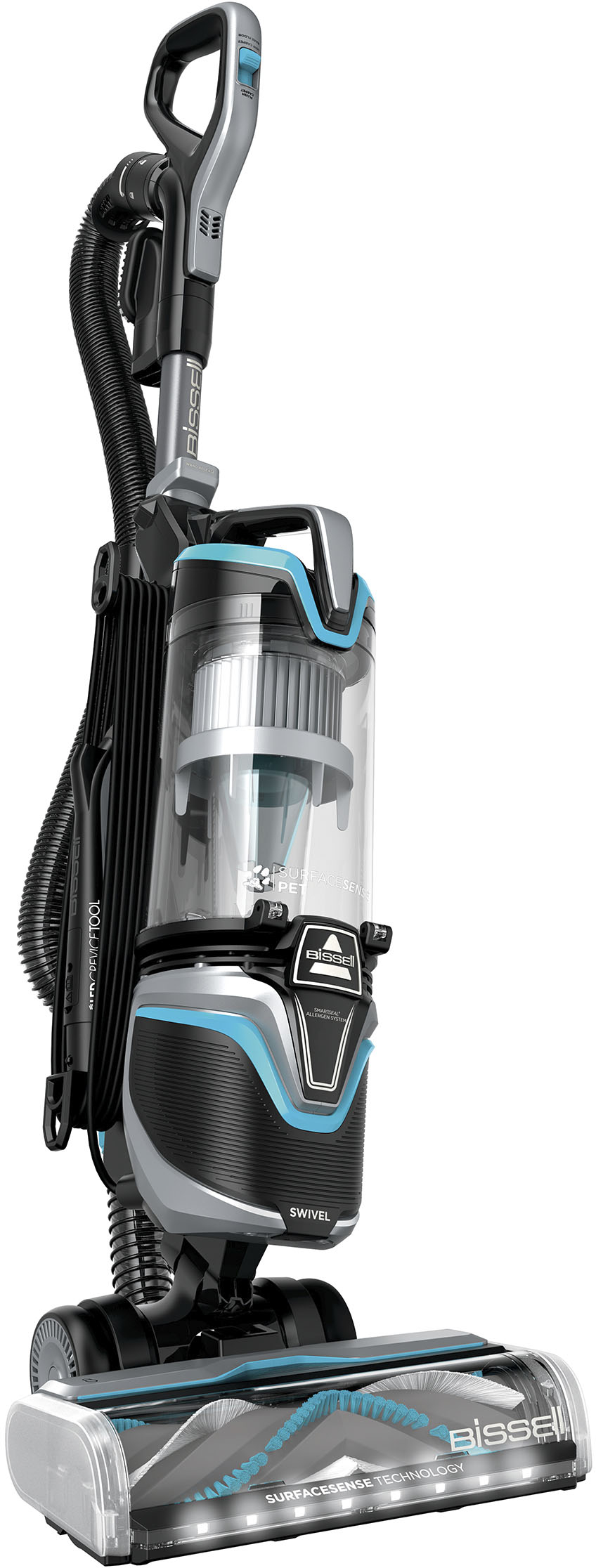 Bissell SurfaceSense Pet Multi-Surface Vacuum in Disco Teal and Silver