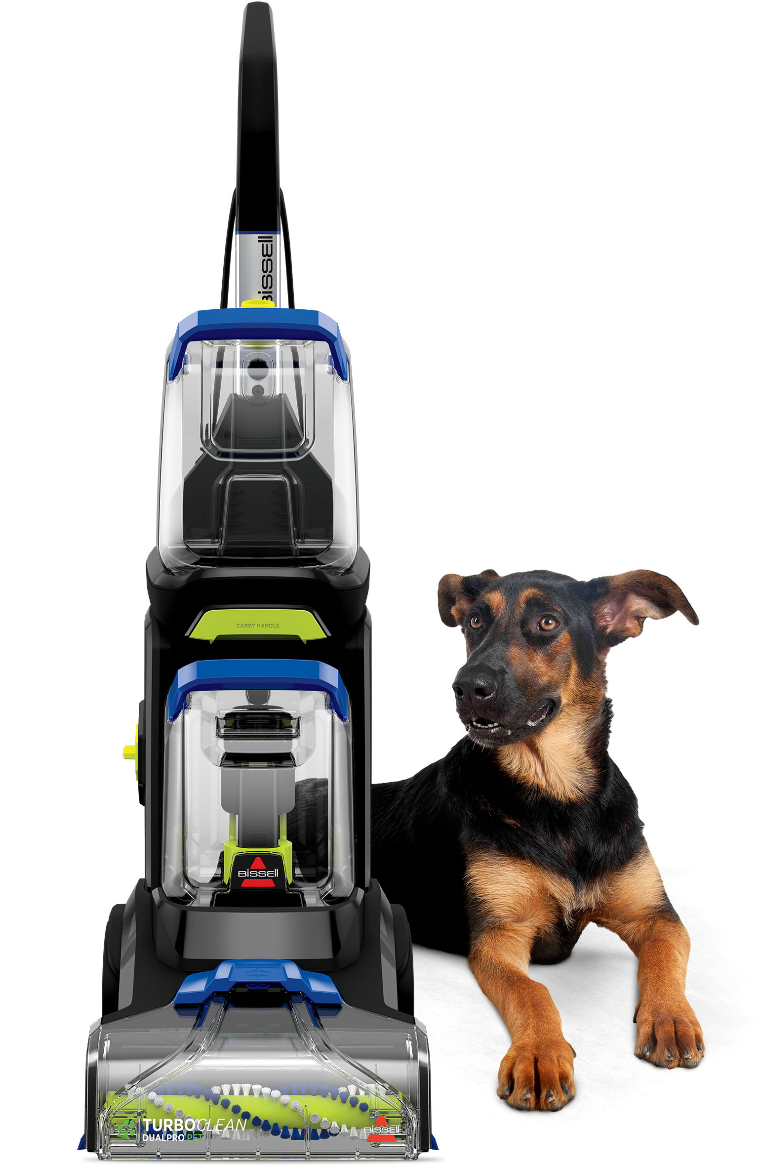 Angle View: BISSELL - TurboClean DualPro Pet Carpet Cleaner (3067) - Cobalt Blue