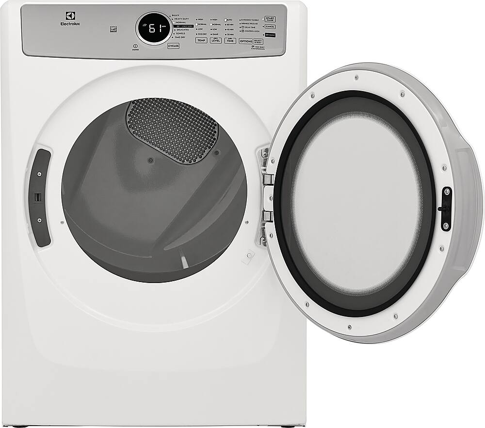 Alt View 13. Electrolux - 8.0 Cu. Ft. Stackable Electric Dryer - White.