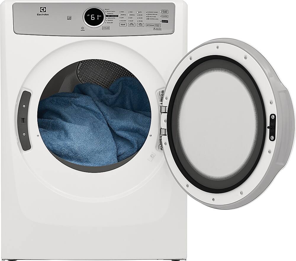 Alt View 14. Electrolux - 8.0 Cu. Ft. Stackable Electric Dryer - White.