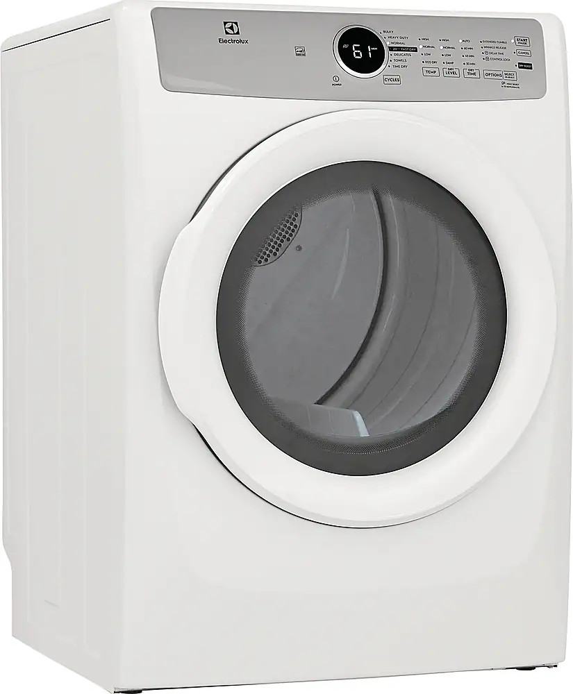 Angle. Electrolux - 8.0 Cu. Ft. Stackable Gas Dryer - White.