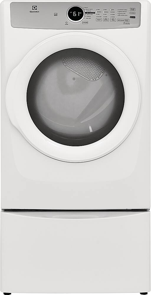 Alt View 1. Electrolux - 8.0 Cu. Ft. Stackable Gas Dryer - White.