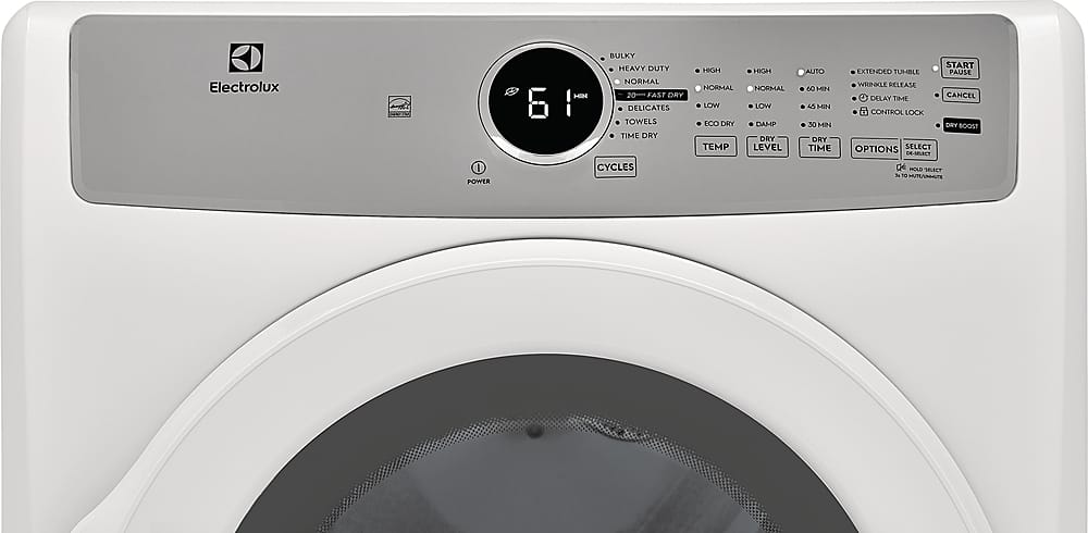 Alt View 2. Electrolux - 8.0 Cu. Ft. Stackable Gas Dryer - White.