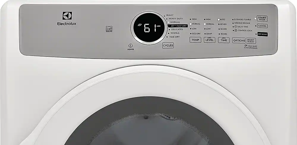 Alt View 2. Electrolux - 8.0 Cu. Ft. Stackable Gas Dryer - White.