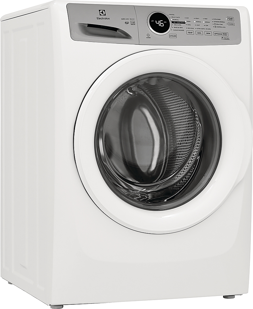 Angle View: Electrolux - 4.4 Cu.Ft. Stackable Front Load Washer with LuxCare Wash System - White