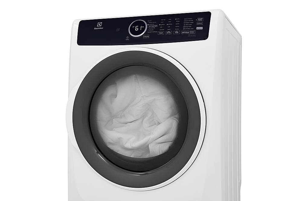 Alt View 11. Electrolux - 8.0 Cu. Ft. Stackable Electric Dryer with Steam - White.
