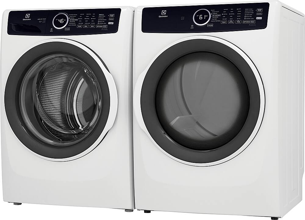 Alt View 16. Electrolux - 8.0 Cu. Ft. Stackable Electric Dryer with Steam - White.