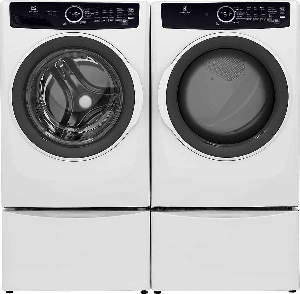 Alt View 18. Electrolux - 8.0 Cu. Ft. Stackable Electric Dryer with Steam - White.