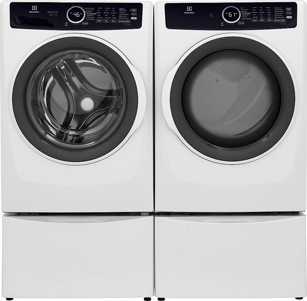 Alt View 18. Electrolux - 8.0 Cu. Ft. Stackable Electric Dryer with Steam - White.