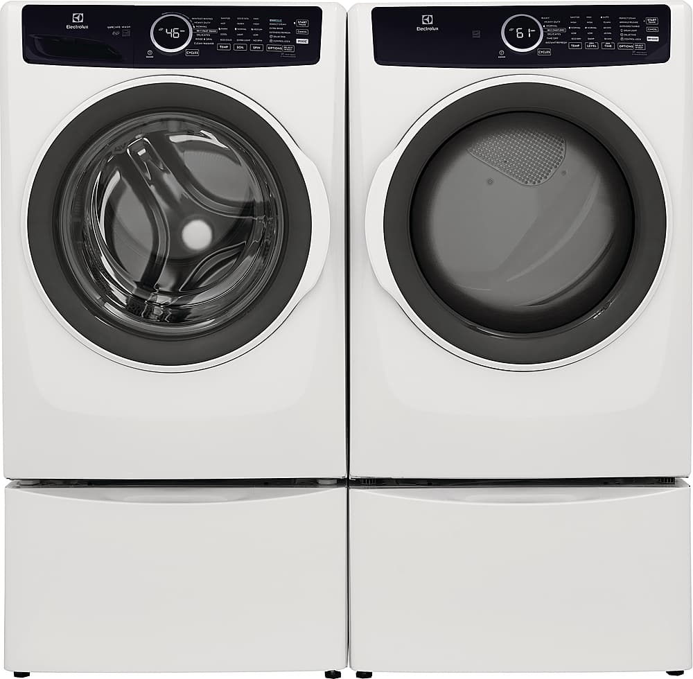 Electrolux 8.0 Cu. Ft. Stackable Gas Dryer with Steam White ELFG7437AW ...