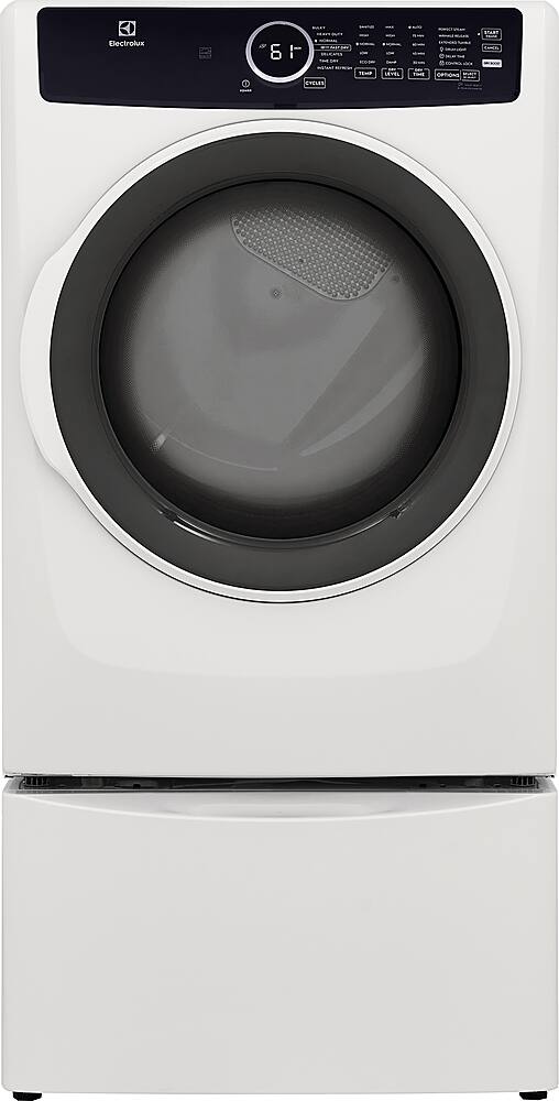 Alt View 1. Electrolux - 8.0 Cu. Ft. Stackable Gas Dryer with Steam - White.