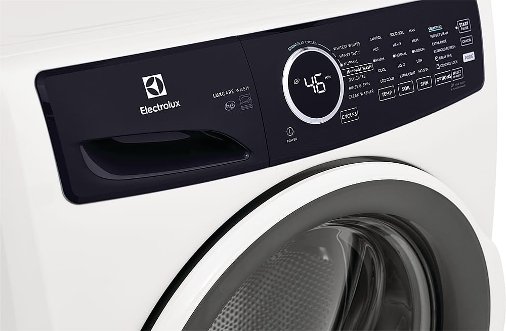Alt View 2. Electrolux - 4.5 Cu.Ft. Stackable Front Load Washer with Steam and LuxCare Wash System - White.