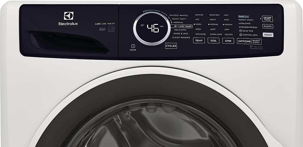 Alt View 3. Electrolux - 4.5 Cu.Ft. Stackable Front Load Washer with Steam and LuxCare Wash System - White.