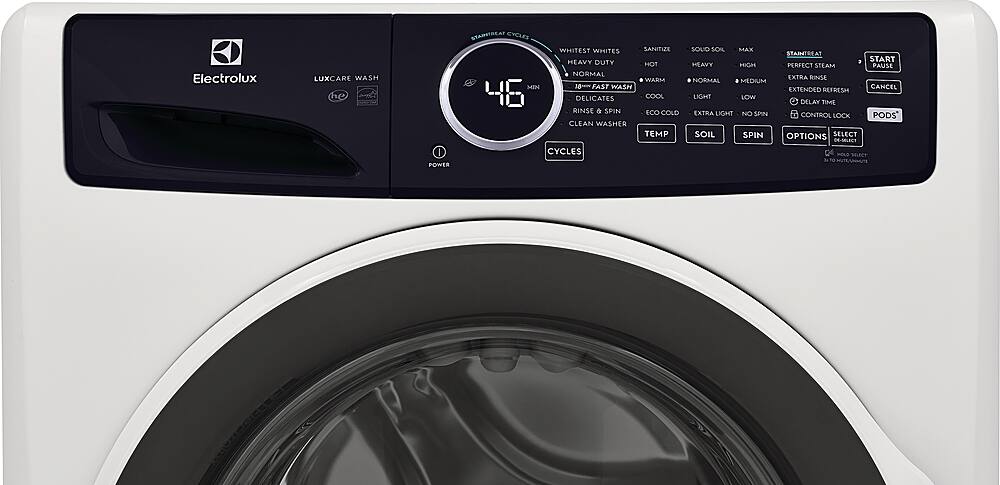 Alt View 3. Electrolux - 4.5 Cu.Ft. Stackable Front Load Washer with Steam and LuxCare Wash System - White.