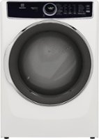 Electrolux - 8.0 Cu. Ft. Stackable Electric Dryer with Steam and LuxCare Dry System - White - Front_Zoom