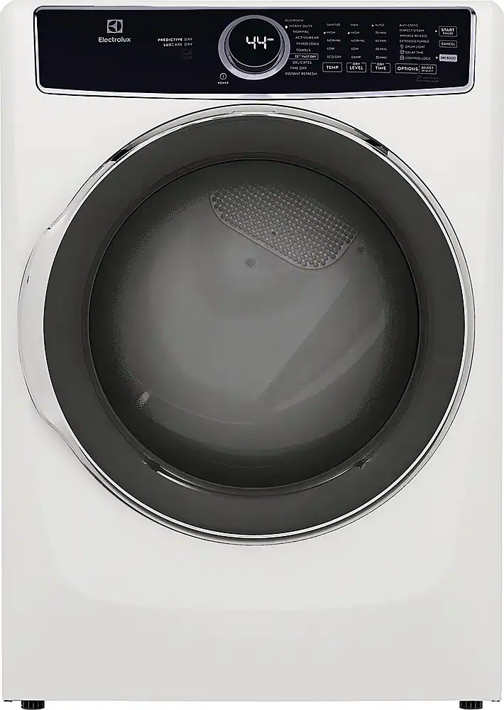 Electrolux - 8.0 Cu. Ft. Stackable Electric Dryer with Steam and LuxCare Dry System - White