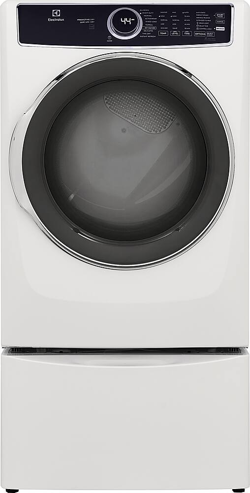 Alt View 1. Electrolux - 8.0 Cu. Ft. Stackable Electric Dryer with Steam and LuxCare Dry System - White.