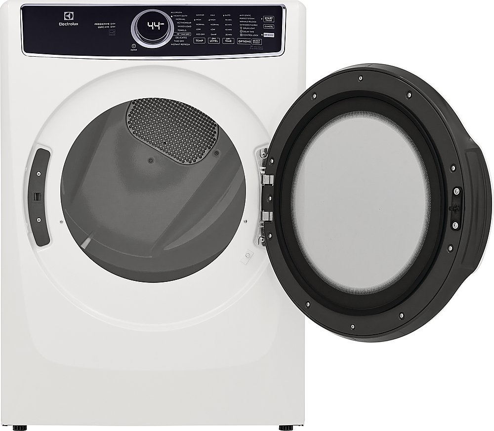 Zoom in on Alt View Zoom 2. Electrolux - 8.0 Cu. Ft. Stackable Electric Dryer with Steam and LuxCare Dry System - White.